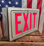 RARE - Véritable boîtier lumineux EXIT - Époque 1950’s - Fonctionnel et recablé à neuf !