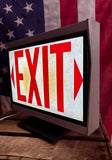 RARE - Véritable boîtier lumineux EXIT - Époque fin 1960’s - Fonctionnel et recablé à neuf !