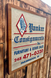 Véritable Enseigne Américaine d'un petit magasin de campagne américaine ! Farmington, Michigan - 45 × 46 cm - Provenance Michigan