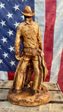 Sculpture Cowboy américain en plâtre - Années 1970’s - Provenance Iowa, USA
