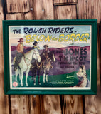 Véritable Lobby Card de cinéma américaine « Below the Border » - The Rough Riders - 1942 - Encadrée - Made in USA