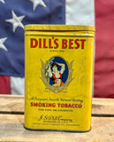 RARE - Véritable boîte de tabac en métal - Dill’s Best - Époque 1940’s - Provenance Michigan