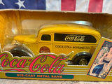 Véritable miniature d'un camion Coca-Cola - sorti en 1995 - Tirelire en métal - Dans sa boîte d’origine ! Import USA