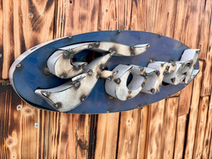 Panneau en métal soudé FORD - Artisanat - Import USA - 62x21cm