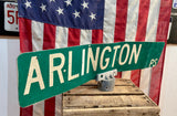 Véritable panneau de rue Américain - SUR SOCLE  - Environ 76x21cm - ARLINGTON PS - Provenance Kentucky, USA