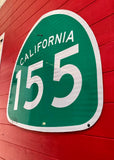 Véritable panneau CALIFORNIA 155 - Provenance Californie - 66x63cm