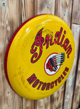 RARE - Véritable bouton en métal Indian Motorcycles - Diamètre de 31 cm - Import USA