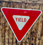 Véritable panneau Routier Américain - YIELD - 85x74cm - Provenance Indiana