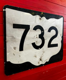 Véritable panneau routier américain Route 732 76x61cm