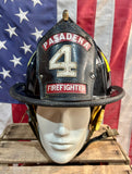 Véritable casque de Pompier Américain - Pasadena Fire Department - Provenance Texas, USA