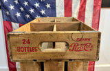 Véritable caisse en bois Pepsi Cola - 1959 - Import USA