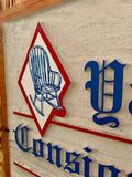 Véritable Enseigne Américaine d'un petit magasin de campagne américaine ! Farmington, Michigan - 45 × 46 cm - Provenance Michigan