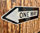 Véritable panneau Routier Américain XXL Californien - ONE WAY - 1m22 X 41cm - Provenance Californie