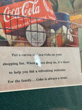 Véritable affiche publicitaire Coca-Cola® datant de 1951 ! MADE IN USA