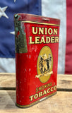 Véritable boîte de tabac en métal - Union Leader - Époque 1930’s - Provenance Iowa