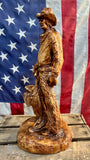 Sculpture Cowboy américain en plâtre - Années 1970’s - Provenance Iowa, USA