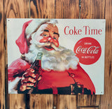 Panneau Coca-Cola avec Père Noël - 40,5 cm - Import USA