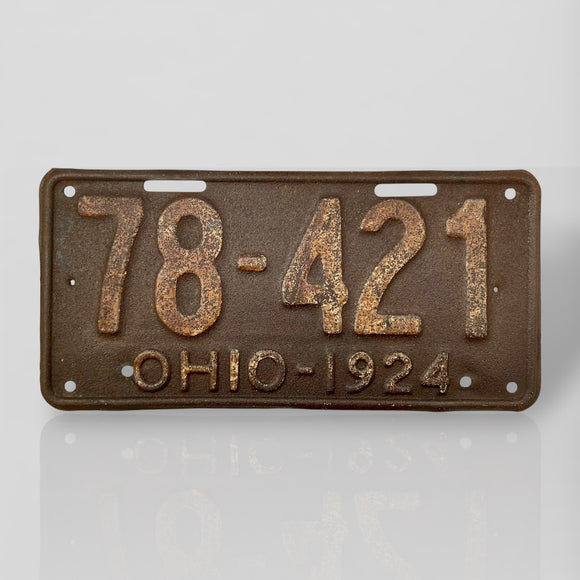 Véritable plaque de l’Ohio de 1924 ! (101 ans) - 78 421