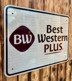 Véritable panneau Routier Américain - Motel Best Western - 61x46cm - Provenance Kentucky