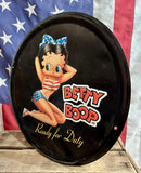 Panneau rond Betty Boop - Édition 1998 - Sous licence officielle - 30 cm de diamètre