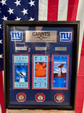 RARE - Cadre commémoratif New York Giants Superbowl - Année 2008 - Encadrement professionnel - Import New York State, USA