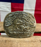 Véritable Boucle de Ceinture National Finals Rodeo 1986 - MADE IN USA - Provenance Oklahoma, USA