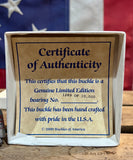 RARE - Boucle de ceinture Budweiser - Édition Limitée 1289/10.000 - Avec certificat d'authenticité- Made in USA