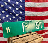 Véritable panneau de rue Américain - 60,5cm x 15cm - Import USA - WEST 1ST STREET