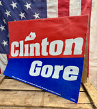 Véritable panneau de campagne présidentielle Clinton - Kentucky - Élection de 1992 - Import USA