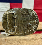 Véritable Boucle de Ceinture National Finals Rodeo 1986 - MADE IN USA - Provenance Oklahoma, USA