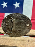 Véritable Boucle de Ceinture National Finals Rodeo 1988 - MADE IN USA - Provenance Oklahoma, USA