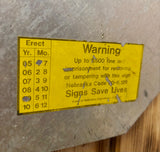 Véritable panneau Routier Américain - STOP RED - 76x76cm - Provenance Nebraska