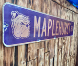 Véritable Panneau Routier Américain - MAPLEHURST ROAD - 91,5cm x 22cm - Provenance Indiana