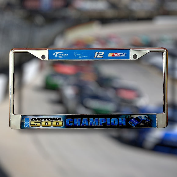 Véritable Cadre de plaque en métal chromé - Daytona 500 Édition 2008 - Sous licence officielle NASCAR - MADE IN USA