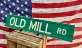 Véritable panneau de rue Américain - 76,5cm x 15cm - Import USA - OLD MILL