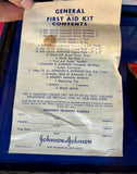 Véritable kit de 1er secours Johnson&Johnson - 1964 - COMPLET - IMPORT USA