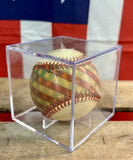 Véritable balle de baseball commémorative - US Flag - Dans sa boîte de présentation - Import USA
