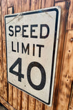 Véritable panneau Routier Américain SPEED LIMIT 50 - 46x71,5cm - Provenance Texas