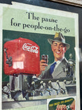 Véritable affiche publicitaire encadrée Coca-Cola® datant de 1941 ! MADE IN USA