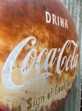 EXCEPTIONNEL - Véritable bouton Coca-Cola de 1949 - Près d’un mètre de diamètre ! - Pièce exceptionnelle - Provenance Ohio