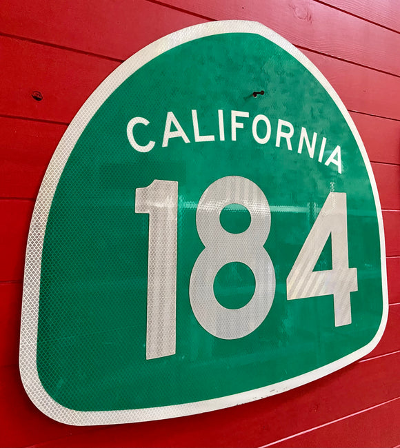 Véritable panneau CALIFORNIA 184 - Provenance Californie - 66x63cm