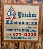 Véritable Enseigne Américaine d'un petit magasin de campagne américaine ! Farmington, Michigan - 45 × 46 cm - Provenance Michigan