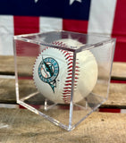 Véritable balle de baseball commémorative - Florida Marlins Bryan Harvey - Dans sa boîte de présentation - Import USA