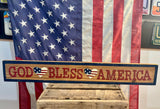 UNIQUE - Véritable enseigne artisanale « God Bless America » - Faite main dans l'Iowa - 76 cm - Import USA