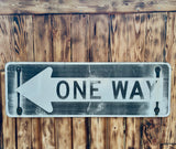 Véritable panneau Routier Américain - ONE WAY - 91,5X31cm - Provenance Texas