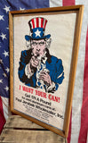 Véritable Affiche Américaine « I Want Your Can! » - Années 1970's - Cedar Rapids, Iowa USA