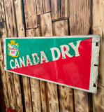 Véritable Enseigne Publicitaire Canada Dry en Métal - Années 1960's - 70 cm - Import USA