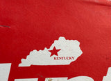 Véritable panneau de campagne présidentielle Clinton - Kentucky - Élection de 1992 - Import USA