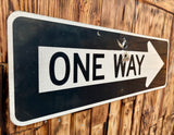 Véritable panneau Routier Américain - ONE WAY - 91,5X31cm - Provenance Texas