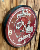 Véritable horloge Kansas City Chiefs - NFL - Made in USA - 32 cm